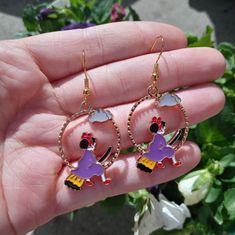 Studio Ghibli Kiki's Delivery Service Earrings Whimsical Nickel-free Purple Earrings, Whimsical Purple Nickel-free Earrings, Whimsical Purple Drop Earrings, Fun Purple Jewelry For Gifts, Whimsical Handmade Purple Earrings, Fun Purple Dangle Jewelry, Whimsical Purple Dangle Earrings, Cute Purple Nickel-free Earrings, Fun Purple Earrings For Gift