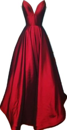 Red Bridesmaid Ball Gown, Red Ball Gown For Bridesmaid, Red Satin Bridesmaid Gown, Red Homecoming Gown, Red Floor-length Gown For Homecoming, Red Floor-length Homecoming Gown, A-line Gown With Sweep Train For Prom Season, Red Floor-length Ball Gown For Prom, Burgundy Ball Gown For Prom Season