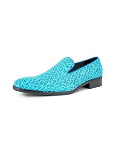 Bring your style to life with our alluring Bolano Sarlo glitter loafers! These one-of-a-kind smoking slipper silhouettes shine brilliantly with a lattice overlay upper bedecked with radiant glitter. From turquoise to gold, select from a vast array of colors to fit any mood or occasion! Plus, Bolano shoes are all designed and handmade right here in the USA. Step into the spotlight with the perfect pair of dazzling kicks!

Classic smoking slipper profile
Glitter-encrusted lattice overlay upper
Low Party Slip-ons With Leather Sole, Formal Summer Slip-ons With Textured Sole, Stunning Shoes, Low Block Heels, Trendy Shoes, Teal Blue, Lattice, Loafers Men, Perfect Pair