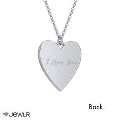 A fun and colorful way to show a little love! Personalize the front of this heart pendant with an initial and a choice of cold enamel color options, and complete with a meaningful engraving on the back. Your necklace will be handcrafted in sterling silver, white, yellow, or rose gold and is available with a selection of chain lengths for the perfect fit. Personalized Heart-shaped Meaningful Jewelry, Meaningful Heart-shaped Personalized Jewelry, Personalized Silver Heart Necklace With Engraving Option, Customizable Silver Heart-shaped Jewelry, Hand Stamped Heart Sterling Silver Charm Necklace, Customizable Silver Heart Jewelry, Customizable Heart Shaped White Gold Jewelry, Valentine's Day Laser Engraved Sterling Silver Jewelry, Sterling Silver Hand Stamped Heart Charm Necklace