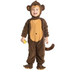 Child Unisex Cute Little Monkey Costume with Toy Banana for Boys,Girls Halloween Dress Up, Animal Themed Party, monkey costume, monkey costume toddler, baby monkey costume, monkey costume baby, kids monkey costume, monkey costume 3t, monkey baby costume, monkey suit, baby halloween costumes. Note: SYNCFUN is a sub-brand belonging to SPOOKTACULAR CREATIONS. Cute Monkey Costume package Includes a Monkey Suit with Tail ,a Plush Banana Toy,a pair of Booties,a 3D Monkey Hood Monkey Baby Halloween Costume. Super Durable. Higher Quality. made of 100% Polyester.EASY for Diaper Change Super Value Pack for Role Play. Ideal for Halloween Dress Up Parties, Festivals, Theme Party Costumes, Best Halloween Costume,Safari Themed Parties, Halloween Costume Dress Up, Monkey Role Playing, Activity, Everyday Kids Monkey Costume, Baby Monkey Costume, Warm Halloween Costumes, Monkey Halloween Costume, Toddler Halloween Outfits, Monkey Costume, Toddler Boy Halloween Costumes, Girls Halloween Dress, Monkey Costumes