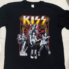 Brand New Kiss Shirt Without Tags. Usually Accept Reasonable Offers. Thank You. Edgy Black T-shirt For Fan Merchandise, Black Band Merch T-shirt With Logo, Black Alternative Style Top For Fans, Black Band Logo T-shirt For Concert, Black T-shirt With Front Print For Music Festivals, Black Grunge Top For Music Festivals, Black Grunge Tops For Music Festivals, Black Tops For Music Festivals Fan Merchandise, Black Tops For Music Festivals And Fan Merchandise