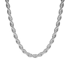 Complement your style with this Emberly twisted chain necklace. Click on this JEWELRY & WATCHES GUIDE to learn about fit, styles, materials and more! Complement your style with this Emberly twisted chain necklace. Click on this JEWELRY & WATCHES GUIDE to learn about fit, styles, materials and more! FEATURES Chain length: 16 in. Clasp: lobster-claw Metal: zinc, iron Plating: silver tone Finish: polished Nickel free Size: One Size. Color: None. Gender: female. Age Group: adult. Metal Link Rope Chain Jewelry, Silver Rope Chain Link Jewelry, Silver Rope Chain Jewelry, Silver Jewelry With Rope Chain Link, Silver Chain Link Jewelry With Rope Chain, Elegant Silver Rope Chain Necklace, Elegant Silver Necklace With Rope Chain, Metal Rope Chain Necklace, Silver Jewelry With Chain, Modern Twist