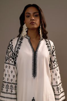 Buy White Summer Silk Embroidery Sequin Stand Collar Surmai Kurta With Palazzo For Women by Sonia Khatri Online at Aza Fashions. Elegant Blouse With Printed Motifs, Elegant Blouse With Printed Motifs For Designer Wear, Elegant Festive Blouse With Printed Motifs, Elegant Straight Kurta Kaftan For Summer, Elegant Long Sleeve Kurta With Printed Motifs, Elegant Printed Wedding Blouse, Elegant Long Sleeve Sets With Motifs, Summer Long Sleeve Kurta With Motifs, Elegant Silk Kurta With Motifs