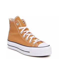 Converse Women's Chuck Taylor All Star Lift High Top Sneaker Brown Converse High Tops Platform, Brown Converse High-top Sneakers With Gum Sole, Brown High-top Converse Canvas Shoes, Brown Outdoor High-top Converse Sneakers, Outdoor Brown Converse High-top Sneakers, Brown Converse, White Platform Sneakers, Chuck Taylor All Star Lift, Athletic Sandals