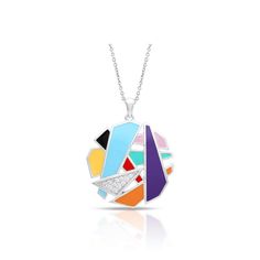 *Chain not included. Click here to view our available chains. Gorgeous gradients of color inspire the imagination in the Spectrum Collection by Belle Étoile. Featuring hand-painted Italian enamel on pavé-set sterling silver, Spectrum is a captivatingly chromatic display of enchanting hues. Description: Hand-painted multicolored Italian enamel with white stones set into rhodium-plated, nickel allergy-free, 925 sterling silver. VP-17051-02 VP-17051-03 Dimensions: 28.2mm width by 35.5mm height