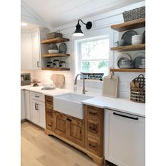 the kitchen is clean and ready to be used as a place for cooking or eating