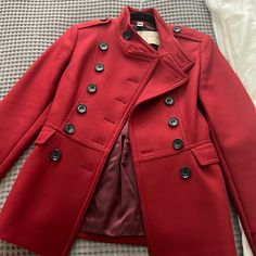 Brand New - Never Worn; Gorgeous Red Coat Burberry Coat, Burberry Jacket, Red Coat, 2 Colours, Limited Time, Burberry, Size 2, Jackets & Coats, Jackets For Women