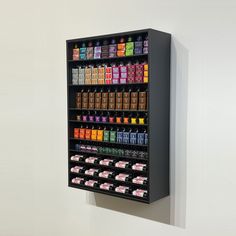 Dyerector-[One] | Matte Black Wall-Mount Hair Color Bar - Dyerector Color Bar Salon Ideas Small Spaces, Salon Color Storage, Salon Retail Display Ideas, Salon Hair Color Storage, Hair Color Storage, Hair Color Organizer, Redken Color Gels, Ion Color Brilliance, Kenra Color