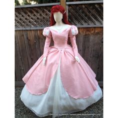 Pink Dinner Dress, Ariel Pink Dress, Ariel Halloween Costume, Pink Halloween Costumes, Ariel Pink, Pink Dinner, Mermaid Halloween Costumes, Disney Princess Cosplay, Ariel Cosplay