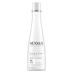 Want a shampoo that leaves hair deeply nourished, soft, smooth and strong? Discover Nexxus Clean & Pure Shampoo. It cleanses and detoxifies hair while replenishing vital nutrients. Nexxus Clean & Pure hair products are packed with powerful ingredients to purify and revive your hair. Formulated to be silicone, dye and paraben free, this hydrating shampoo is gentle and safe to use every day. Salon-crafted with the exclusive ProteinFusion blend of elastin protein and marine minerals, this hair sham Low Prosperity Hair Shampoo, No Chemical Shampoo, Nontoxic Dry Shampoo, Nexxus Hair Products, Nexxus Shampoo, Nioxin Shampoo, Detox Shampoo, Hydrating Shampoo, Clean Hair