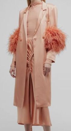 ad eBay - Find many great new & used options and get the best deals for $2650 LAPOINTE Women's Pink Long Coat w/ Ostrich Feather Size 2 at the best online prices at eBay! Free shipping for many products! Formal Long-sleeve Feathered Outerwear, Elegant Spring Outerwear With Feathers, Formal Long Sleeve Outerwear With Feathers, Formal Feathered Outerwear For Winter, Dress With Ostrich Feathers, Pink Long Coat, Marabou Feathers, Ostrich Feather, Ostrich Feathers