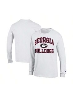 a white long sleeve shirt with the word georgia bulldogs on it