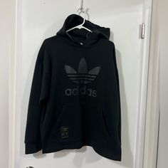 Adidas Pullover Black Hoodie Super Soft! Worn 3-4 Times. Practically Brand New. Adidas Pullover, Adidas Tops, Adidas Black, Colorful Hoodies, Black Adidas, Adidas Women, Black Hoodie, All Black, Sweatshirts Hoodie