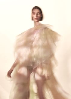 Silk Organza Dress | GRAZIA Magazine | Maison Anastasia Mathiotte, Shop Now | Fashion Photo Shoot Fashion Trend Book, Fashion Photo Shoot, Silk Organza Dress, Grazia Magazine, Organza Dress, Blue Books, Silk Organza, Draped Dress, Champagne Color