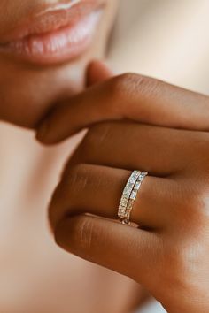 "Diamond Ring / Baguette Diamond Stacking Ring in 14k Solid Gold / White Gold Baguette Ring / Diamond Wedding Band / Stackable Diamond Ring / Promise Ring / Anniversary Ring Ferkos Fine Jewelry Features ✔Made to Order ✔Gold Kt: 14K (also available in 18K) ✔Available Gold Color: Rose Gold, Yellow Gold, White Gold ✔Round Diamond: 10 pcs 1.4 MM ✔Baguette Diamond: 9 pcs 2.75 X 1.50 MM ✔Number of Stones: 19 ✔Total CTW: 0.40ct ✔ Diamond Color-Clarity: G Color VS Clarity ✔Ready to Ship in 7-10 Business Gold Baguette Ring, Diamond Wedding Bands Stackable, Baguette Band, Ring Baguette, Stackable Diamond Rings, Diamond Stacks, Diamond Stacking Rings, Baguette Ring, Dream Engagement