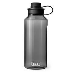 the yeti water bottle is shown on a white background