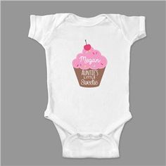 She's as sweet as a cupcake and you'll just want to eat her up when she wears this adorable little bodysuit. Personalize these Valentine Gifts For Children with any title and any name. Any title may be Grandma's, Grandpa's, Mommy's, Daddy's or Cute Short Sleeve Onesie For First Birthday, Personalized Fitted Onesie For Birthday, Customizable Fitted Onesie For First Birthday, Fitted Short Sleeve Onesie For Birthday, Personalized Cute Onesie For First Birthday, Cute Personalized Onesie For Birthday, Customizable Cute Onesie For Birthday, Cute Customizable Onesie For Birthday, Cute Birthday Bodysuit With Name Print