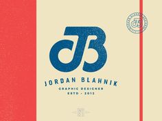 the logo for jordan blohnik graphic designer