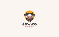 Cow Simple Mascot Logo Style Logo Template Cow Mascot, Logo Style, Fashion Logo, Cow