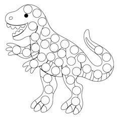 a dinosaur with dots on it's body