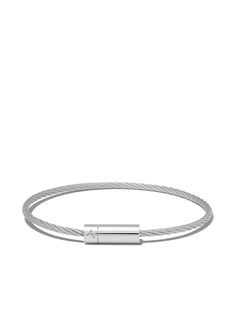 Sterling silver 9 Grams Cable bracelet from Le Gramme featuring a cable rope-style design and a logo engraved plaque. Size: S = 17cm / M = 18cm / L = 19cm / XL =20cm Engraved Plaque, Cable Bracelets, Bracelet Silver, Fitbit Flex, A Logo, Silver Bracelets, Sterling Silver Bracelets, Cable, Bracelet