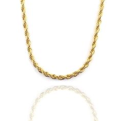 Precision Plus Rope Chain - Ice Dazzle - Ice Dazzle - Rope Chain Classic Round Rope Chain Necklace, Formal Gold Tarnish-resistant Rope Chain Necklace, Elegant Formal Gold Chain Rope Necklace, Elegant Formal Gold Rope Chain Necklace, Classic Link Rope Chain Necklace For Formal Occasions, Elegant Gold Tarnish Resistant Rope Chain Necklace, Elegant 14k Gold Tarnish Resistant Rope Chain Necklace, Elegant Round Rope Chain Necklace, Elegant Gold Diamond Cut Rope Chain Necklace