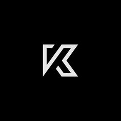 the letter k is made up of two white letters on black background, and it looks like