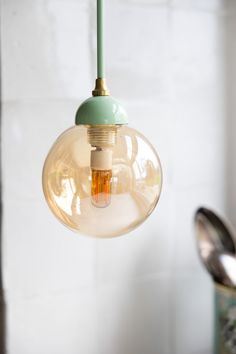 a light that is hanging from a ceiling