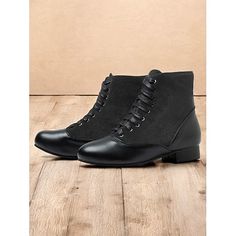 Category:Boots; Upper Materials:Velvet,PU; Lining Materials:Synthetic Leather,Textile; Embellishment:Lace-up; Season:Spring,Fall,Winter; Heel Type:Chunky Heel; Shaft Circumference:8-10; Gender:Women's; Size Suggestion:standard size, select your usual size; Toe Shape:Round Toe; Type:Booties Ankle Boots; Style:Vintage,Elegant; Outsole Materials:Rubber; Occasion:Daily,Work,Outdoor; Closure Type:Lace-up; Pattern:Color Block; Listing Date:08/13/2024; Production mode:External produce; 2024 Trends:Retro; Size chart date source:Provided by Supplier.; Strap Type:Adjustable Strap; Heel Height(inch):0.98 Black Lace-up Boots For Cosplay, Gothic Fitted Lace-up Boots With Round Toe, Fitted Gothic Lace-up Boots With Round Toe, Lace-up Boots For Fall Cosplay, Fitted Black Gothic Lace-up Boots, Fall Cosplay Boots With Round Toe, Fall Cosplay Lace-up Boots, Black Fitted Lace-up Dance Shoes, Fitted Black Lace-up Dance Shoes