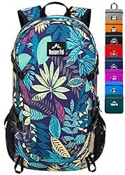 an image of a back pack with three different colors and designs on it, including one blue