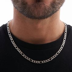 Minimal effort. Maximum impact. The right chain will strengthen your styling choices and create unlimited layers. The Figaro is timeless, understated and pairs perfectly with any other piece. ✓ 316L Stainless Steel & Rhodium ✓ Water, Heat, Sweat Resistant✓ Hypoallergenic (No Green Skin) Country Rings, Green Skin, Estilo Hip Hop, Figaro Chains, Gold Piece, Family Heirloom, Real Diamonds, Bracelet Sizes, Chain Lengths