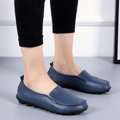 Debbie Women's Leather Loafers Shoes Slip On | Ultrasellershoes.com – Ultra Seller Shoes Soft Loafers, Leather Loafers Women, Spring Flats, Women's Slip On Shoes, Leather Loafer Shoes, Slip On Loafers, Leather Flat Shoes, Womens Ballet Flats, Genuine Leather Shoes