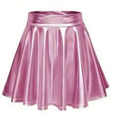 Give The Look Of Fun And Flirty With This Shimmery, Pull On Tennis Skirt That Can Be Styled With Your Favorite Pair Of Knee Length Or Thigh High Boots, Heels, Or Sneakers. Bar Dance, Skirt Tutu, Metallic Pleated Skirt, Campus Style, Pu Leather Skirt, Mini Skater Skirt, Party Rock, Rave Outfit, Honky Tonk