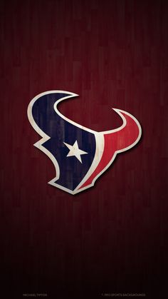 the houston texans logo on a wooden background