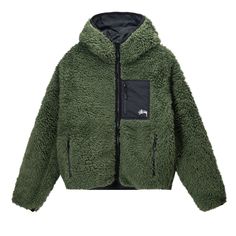 Green Winter Fleece Jacket For Streetwear, Green Fleece Jacket For Winter Streetwear, Green Winter Fleece Jacket, Green Fleece Jacket For Winter, Hooded Green Fleece Jacket, Hooded Green Fleece Jacket With Fleece Lining, Green Winter Fleece Jacket With Fleece Lining, Winter Green Fleece Jacket With Fleece Lining, Green Fleece Outerwear For Winter