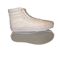 Sk8-Hi Top Sneakers In White/White From Vans. Condition: Nwt, New With Tags Size: Eu40.5/Mens8/Womens9.5 Material: Canvas Upper, Rubber Sole #Hi-Top, Sold Out, Rare, Goat, True White, Retro, White On White, Mens, Womens, Unisex, Teenagers, Y2k, Vans High-top Sneakers With Textured Sole, Vans High-top Lace-up Sneakers, Vans Sneakers With Textured Sole, Vans Sneakers With Textured Sole And Round Toe, White Sole Lace-up High-top Vans Sneakers, Vans Leather High-top Sneakers With White Sole, Vans White High-top Sneakers, Vans Leather Sneakers With Studded Outsoles, White Vans High-top Sneakers