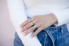 "Turquoise Ring ~ Sterling Silver 925 ~ Handmade ~ Everyday ~Delicate ~Gift for her ~Boho ~ Hippie ~Bohemian 》D E T A I L S《 ✦ M E T A L : Sterling Silver 925 ✦ S T O N E : Turquoise ✦ B I R T H S T O N E : December 💎 In the past, the Turquoise used to be the stone of the kings and warriors. For that reason, nowadays this gem is known by providing protection against the evil and a symbol of strength and good luck. ✧ Please note natural gemstones are unique and may vary in shape or color. ✧ 》✦ S Round Neck Shirt, The Kings, Boho Gifts, La Jolla, Moonstone Ring, Hippie Bohemian, June Birth Stone, 925 Jewelry, Ring Sterling Silver