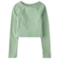 The Childrens Place offers a huge selection of kid's clothing! Shop us for jeans, shorts, leggings, chinos, polo shirts, dresses, uniforms, pajamas, and accessories. Made with premium quality materials at a great value. Kids clothing made simple. Size: XXL (16).  Color: Green.  Gender: female. High Stretch Crew Neck Activewear For Spring, Relaxed Fit Tops For Playwear In Fall, Green Relaxed Fit Tops For Playwear, Relaxed Fit Green Tops For Playwear, Basic Long Sleeve Stretch Activewear, Basic Stretch Long Sleeve Activewear, Casual Long Sleeve Activewear For Play, Casual Snug Fit Summer Activewear, Casual Summer Snug Fit Activewear