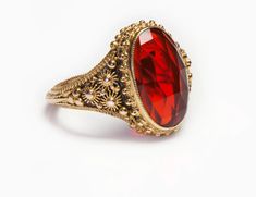 Louis Comfort Tiffany Fire Opal Filigree Gold Ring Elegant Red Opal Ring For Formal Occasions, Red Opal Gemstone Ring For Formal Occasions, Elegant Red Rings For Ceremonial Occasions, Elegant Red Ceremonial Rings, Victorian Style Formal Opal Ring, Antique Tiffany, Tiffany Rings, Fire Opals, Tiffany Art