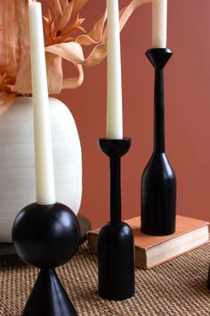 Set of 5 Geometric Candle Holder Black Metal, Set Of 3 Black Candle Holders, Ikea Black Candle Holder, Black Geometric Candle Holder, Black Candle Stick Holders Dining Table, Black Circle Candle Holder, Farmhouse Home Design, Farmhouse Candle Holders, Farmhouse Candle