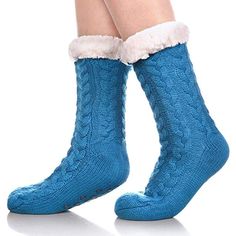 Keeping warm and cozy this winter is easy, in our Sherpa Lined Slipper Socks! Whether you're relaxing by the fire, or dancing to your favorite holiday songs, these soft and cuddly cuties are the perfect socks for keeping warm! One size fits most, so you can keep all of your loved ones warm and cozy in our Sherpa Lined Slipper Socks. Featuring innovative, anti-slip, silicone grips, strategically placed on the soles, to keep you safe from falls and a tall design, these super-soft socks will keep y Tall Socks, Holiday Songs, Comfy Socks, Winter Slippers, Soft Sock, Fuzzy Slippers, Fuzzy Socks, Winter Socks, Winter Gift