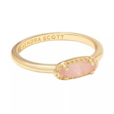 Kendra Scott Emma 14k Gold Over Brass Band Ring - Rose Quartz 7 : Target Preppy Wedding Ring, Vintage Ring Collection, Cute Rings Gold, Kendra Scott Rings, Pink And Gold Jewelry, Jewelry Gold Rings, Kendra Scott Ring, Jewelry Kendra Scott, Stack Rings