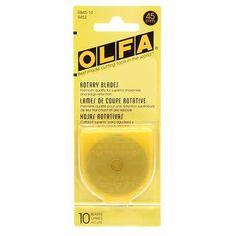 the packaging for olifa rotary blue tape is shown in yellow and has an adhesive