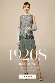 Inspired by 1920s fashion, we use sequins, tassels, beads, and modern higher-quality fabrics to design a unique 1920s costume, It is a fusion of vintage fashion & modern fashion, suitable for any 1920s party, great gatsby theme party and roaing 20s theme event. From 1920s fringe flapper dresses to 1920s feather headpieces, BABEYOND have it all. More 1920s style outfits at BABEYOND Sensational Ever Collection. Spring Embellished Evening Dress For Banquet, Elegant Summer Flapper Dress With Beaded Fringe, Gatsby Style Sleeveless Embellished Evening Dress, Vintage Sleeveless Dress With Beaded Fringe, Gatsby Style Embellished Formal Dress, Elegant Sequined Flapper Dress For Formal Occasions, Embellished Gatsby Style Formal Dress, Elegant Formal Sequined Flapper Dress, Elegant Formal Flapper Dress With Sequins