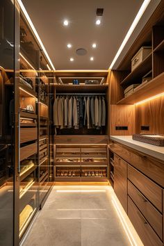 closet organization ideas bedroom ideas small closet organization ideas closet system Luxury Modern Walk In Closet, Dressing Room Lighting Ideas, Modern Luxury Walk In Closet, Walk In Wardrobe Luxury, Walk In Closet Lighting, Modern Minimalist Bedroom Luxury, Modern Luxury Dressing Room, Narrow Closet Design, Walk In Closet Luxury