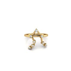 Libra signs (September 23 - October 22). Libra's are known to be gentle, kind, and lovers of beauty, harmony, and peace. Our Constellation rings are available in 14K solid gold, with cz . 14K solid gold CZ 1.2mm ring band thickness ** This item is specially made for you. Please allow 1-2 week lead time. ShippingDomestic: Free standard shipping within the U.S.International: Free standard shipping for orders over $150Online Return Policy All pieces are made-to-order with precious metals and gemsto Gold Diamond Ring With Si Clarity, Si Clarity Yellow Gold Open Ring Diamond Ring, Adjustable 14k Gold Diamond Ring With Vs Clarity, Celestial 14k White Gold Rings, 14k Gold Celestial Jewelry For Anniversary, Celestial Diamond Ring With Accents For Promise, Celestial Style Promise Diamond Ring With Accents, Symbolic Diamond Accented Rings For Anniversary, Celestial Style 14k White Gold Rings