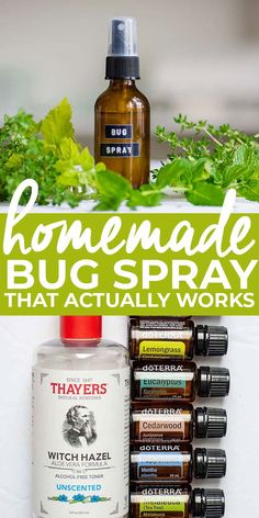 If you live in an area that is full of mosquitoes, ticks, and chiggers, than the Homemade Bug Spray recipe is for you! All natural without all the toxic chemicals and made in under 5 minutes gets you outdoors and having fun without the nuisance of bugs. || The Butter Half Essential Oil Bug Spray Recipe, Homemade Bug Spray Recipe, Homemade Bug Spray, Doterra Essential Oils Recipes, Diy Essentials