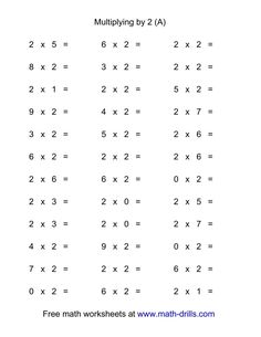 the printable worksheet for multiplying by 3 and 4x4