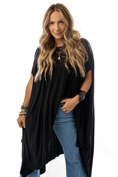 The Wren Tunic - Black | Three Bird Nest Womens Boho Tops, Turquoise Ombre, Three Bird Nest, Bohemian Women, Bohemian Tops, Oversized Tunic, Model Look, Bird Nest, Boho Blouses